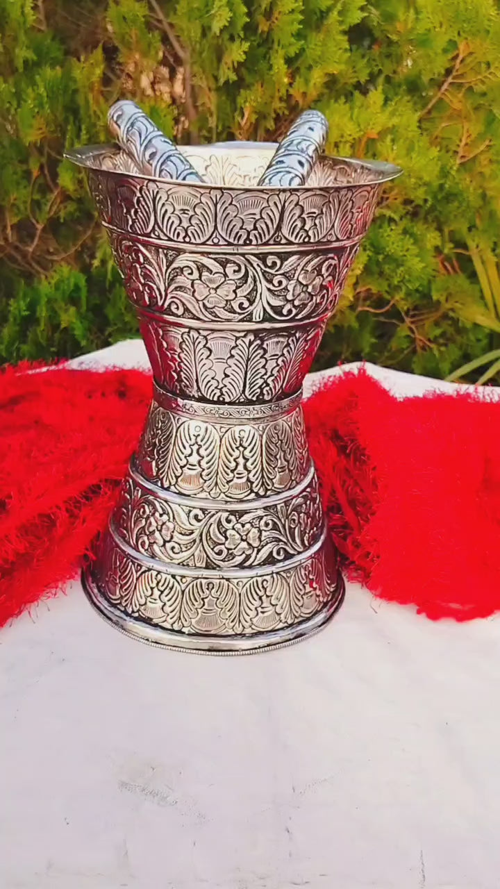 Antique finish German silver ROLU ROKALI set for wedding/ festival